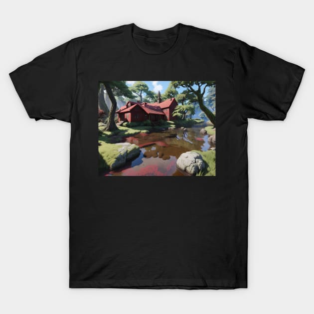 Red House T-Shirt by Fantasyscape